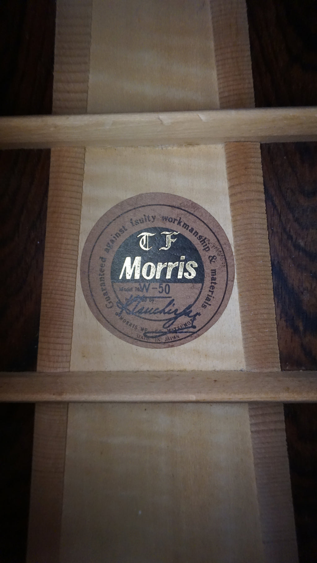 Morris W-50 MIJ Dreadnought Acoustic Guitar w/ Hard Case