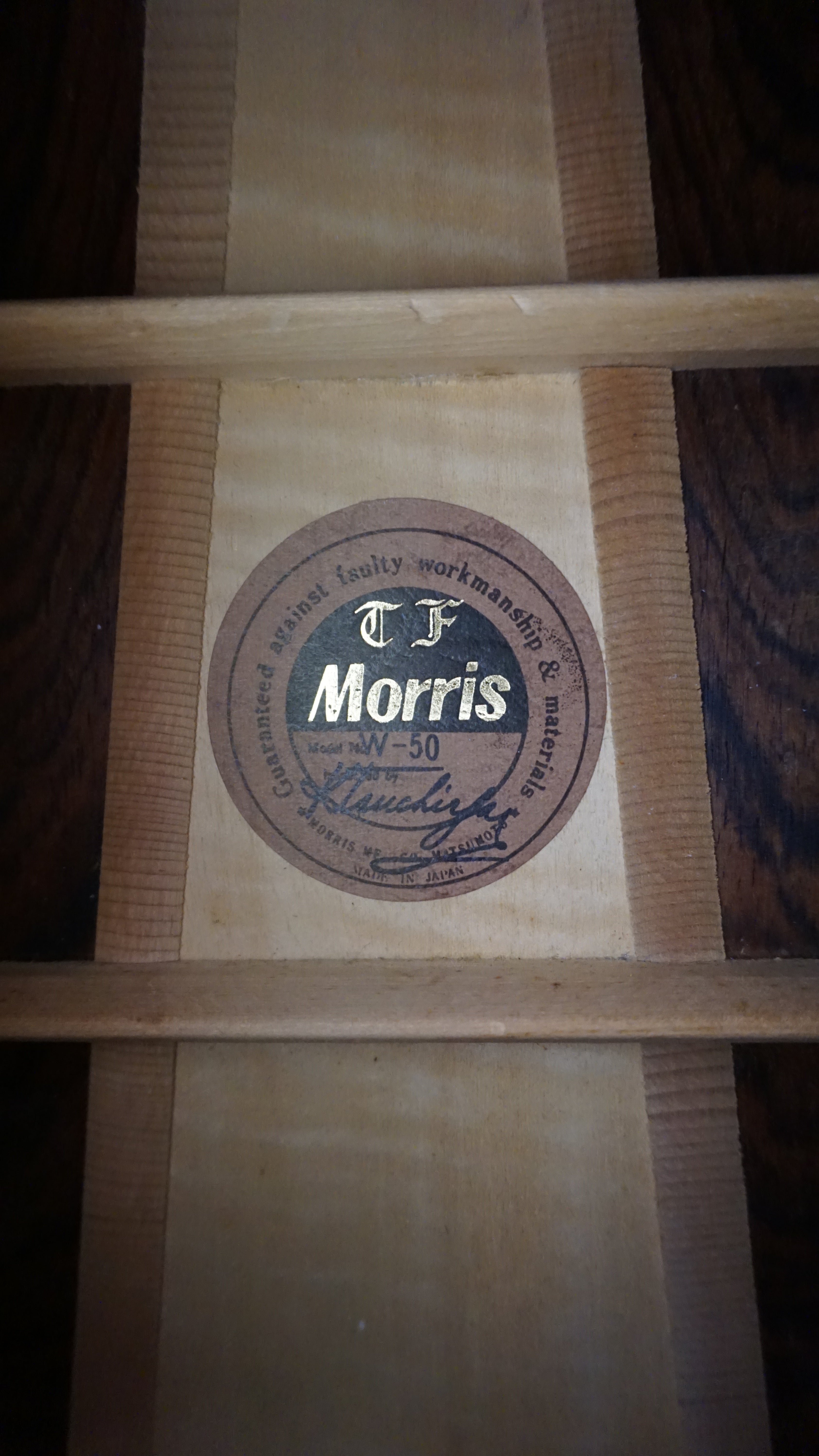 Morris W-50 MIJ Dreadnought Acoustic Guitar w/ Hard Case