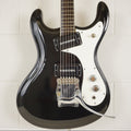 Mosrite Firstman MIJ Black Electric Guitar w/ Vibrato & Hard Case