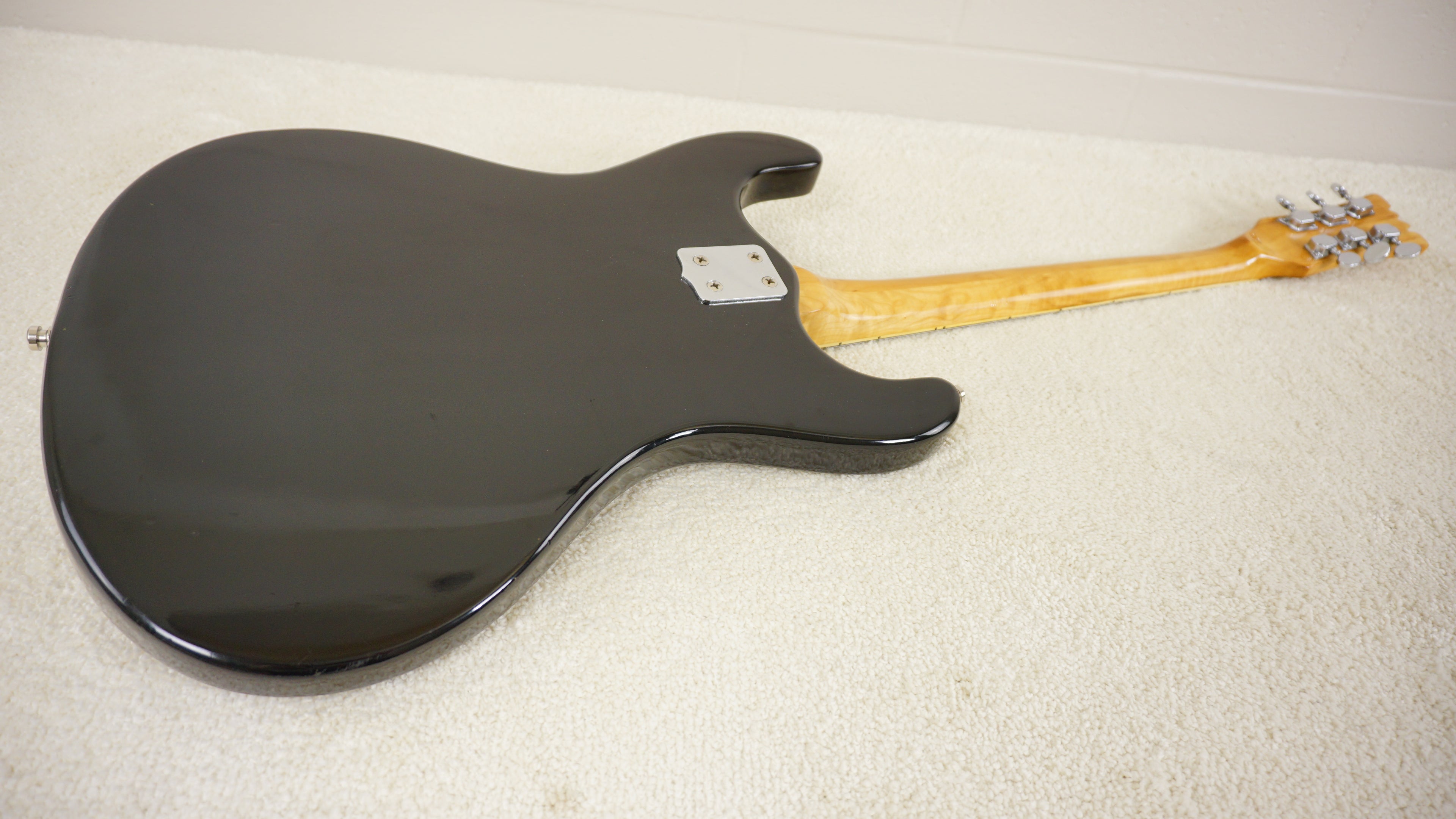 Mosrite Firstman MIJ Black Electric Guitar w/ Vibrato & Hard Case