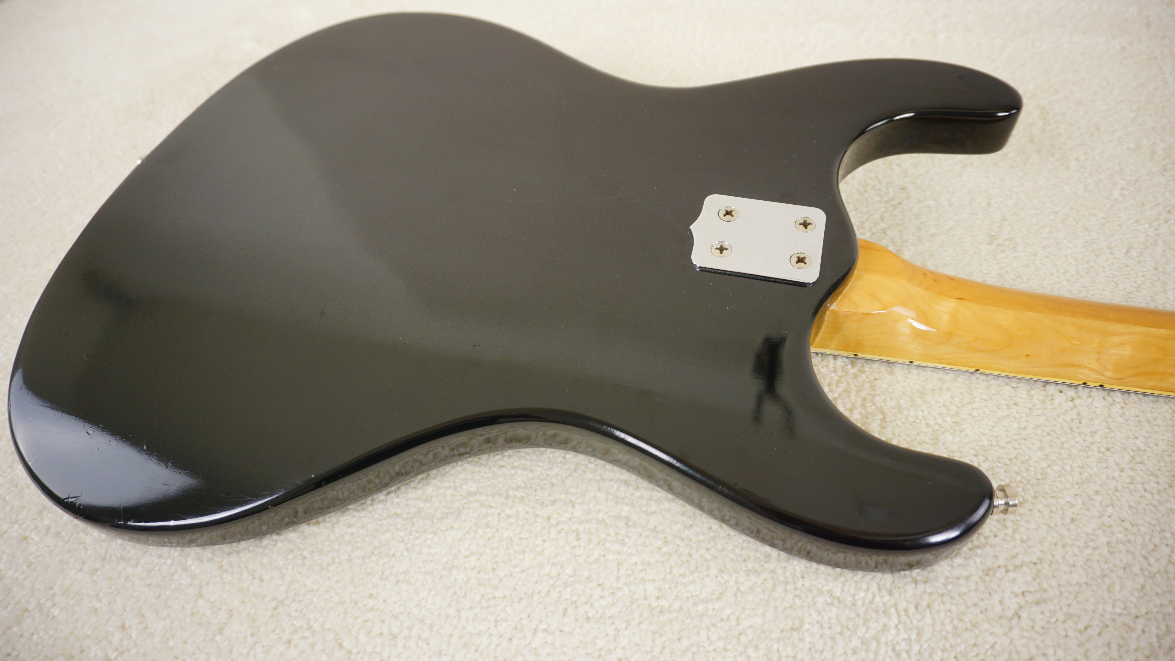 Mosrite Firstman MIJ Black Electric Guitar w/ Vibrato & Hard Case
