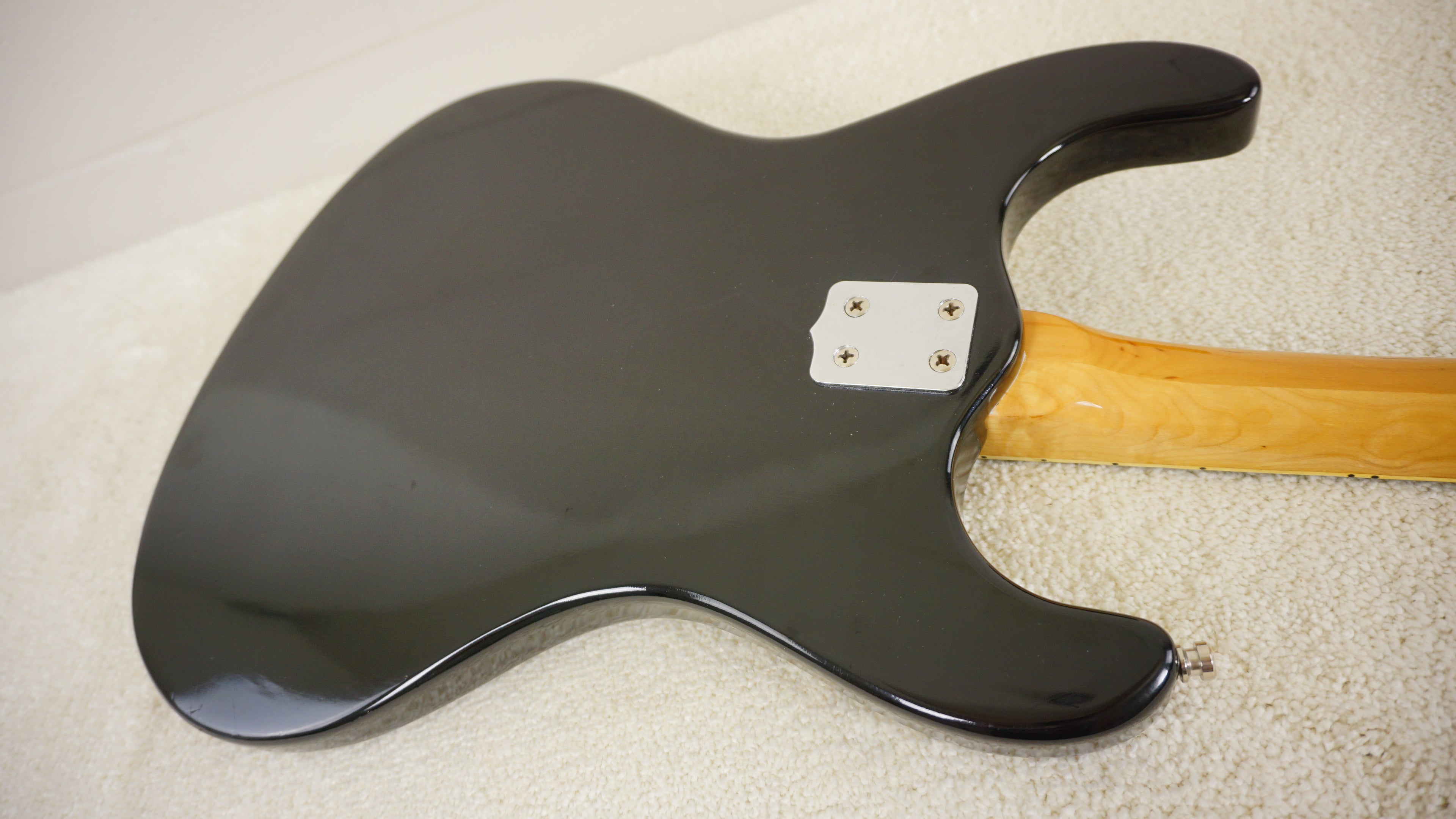 Mosrite Firstman MIJ Black Electric Guitar w/ Vibrato & Hard Case