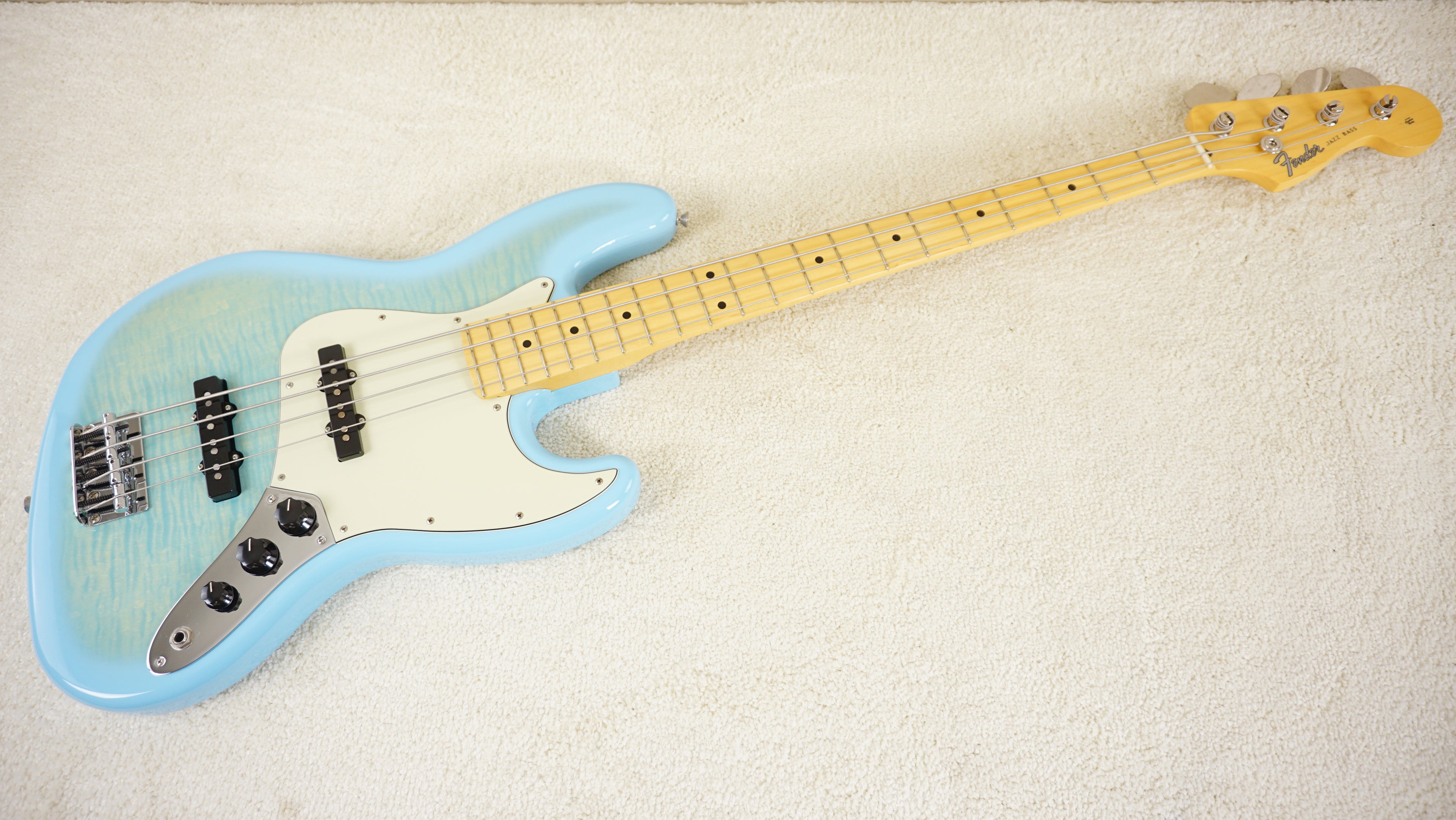 2024 Fender Japan Hybrid II Jazz Bass FMT Flame Celeste Blue Limited Edition