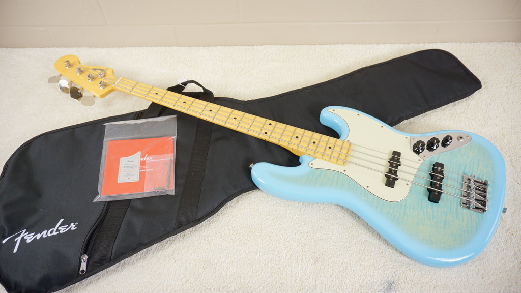 2024 Fender Japan Hybrid II Jazz Bass FMT Flame Celeste Blue Limited Edition