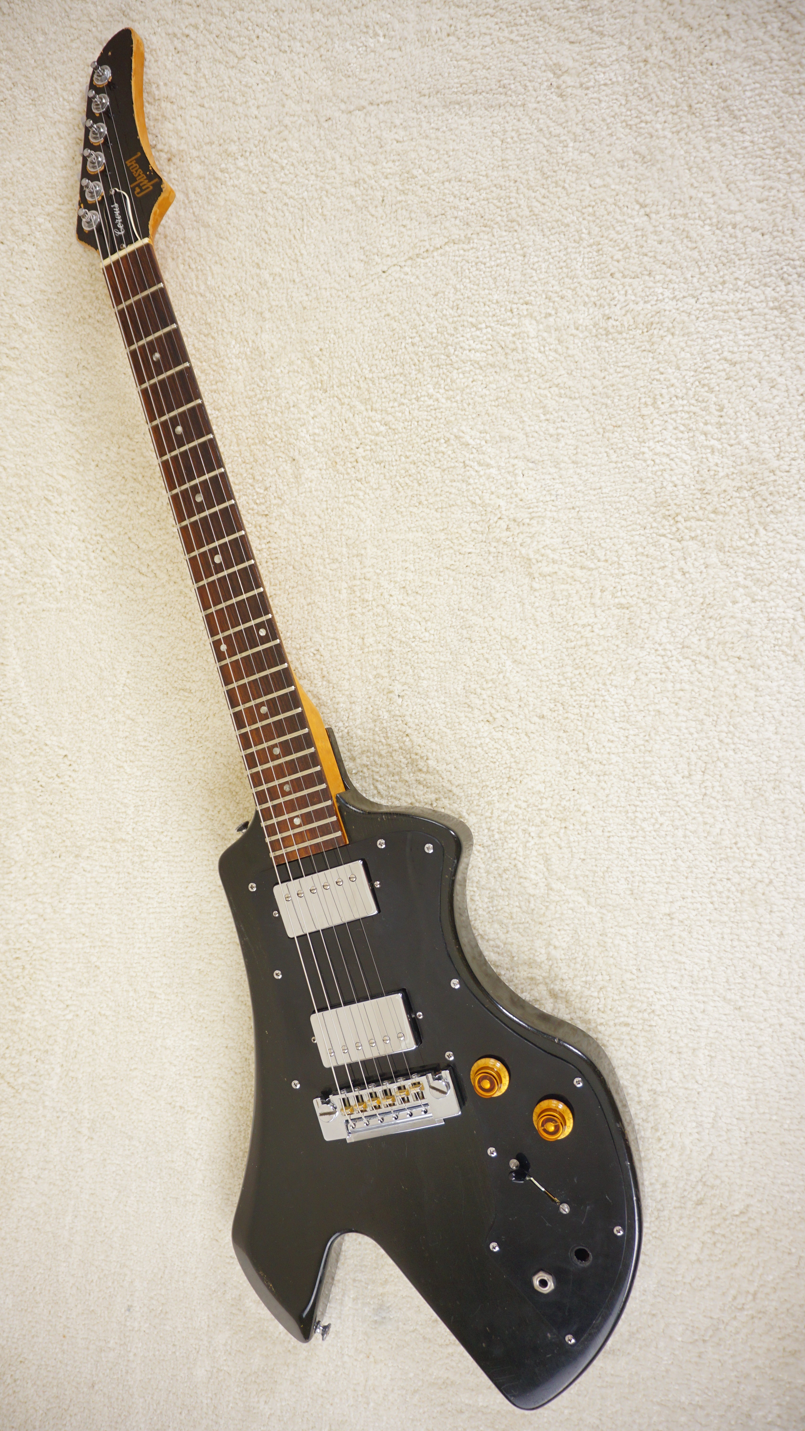 1983 Gibson Corvus II Black Vintage USA w/ Original Hardshell Case