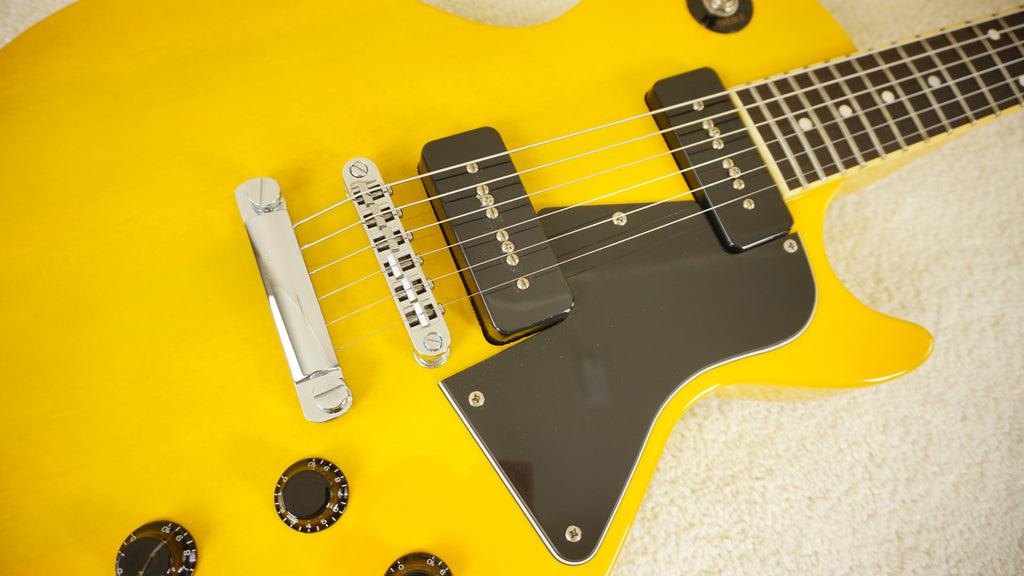 Blitz by Aria Pro II Leopard BLP-SPL TV Yellow P90 Electric Guitar