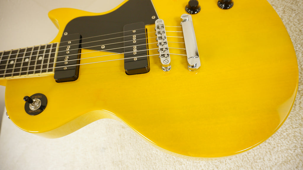 Blitz by Aria Pro II Leopard BLP-SPL TV Yellow P90 Electric Guitar