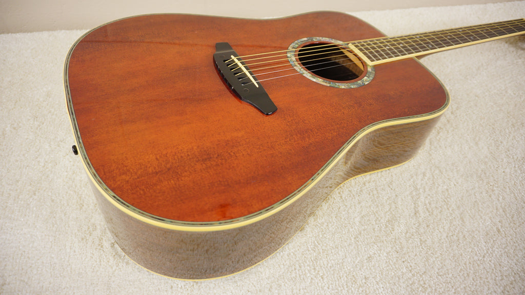 Morris KM-80 Japan Solid Mahogany & Rosewood Acoustic Guitar w/ Hard Case