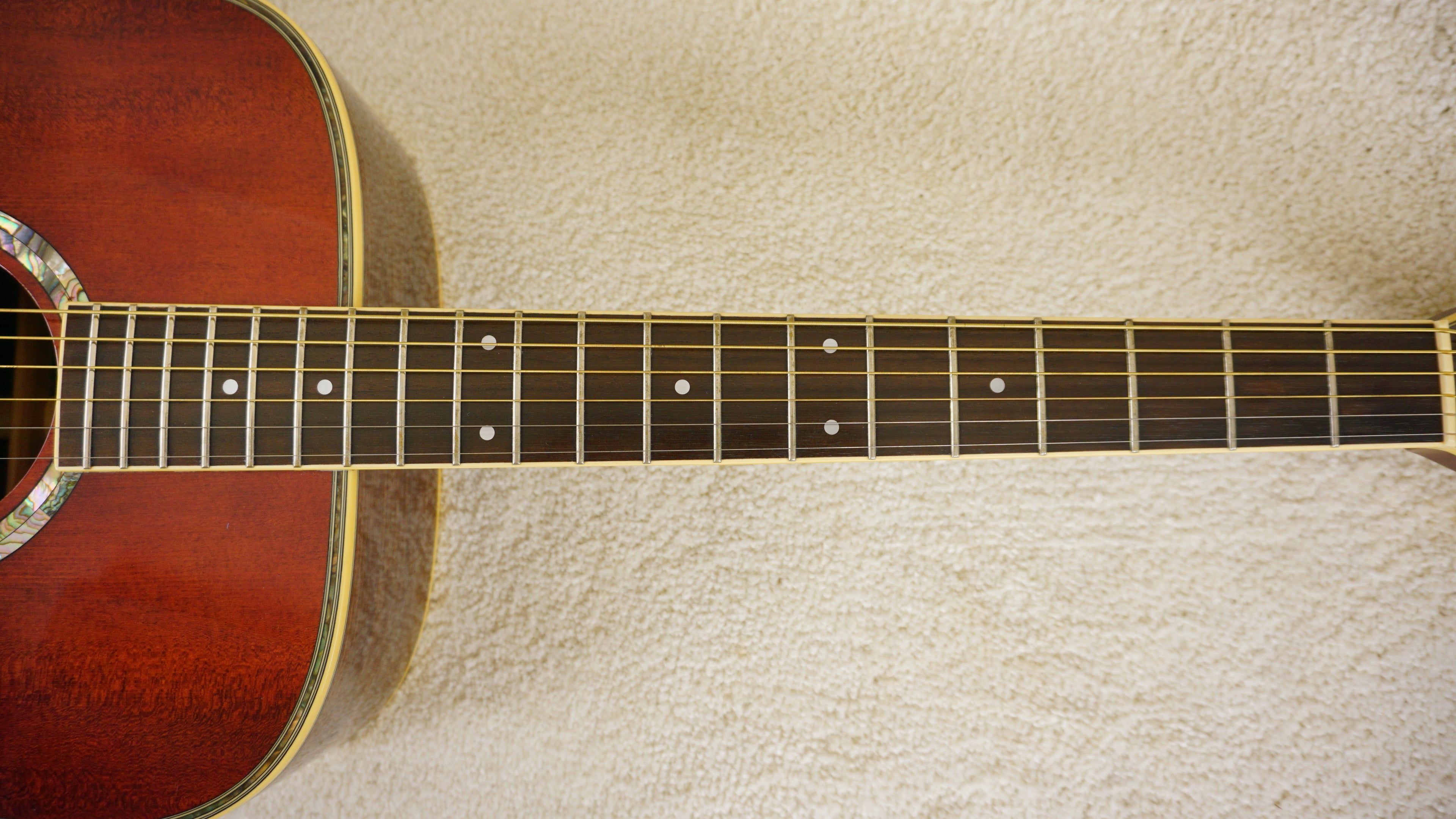 Morris KM-80 Japan Solid Mahogany & Rosewood Acoustic Guitar w/ Hard Case