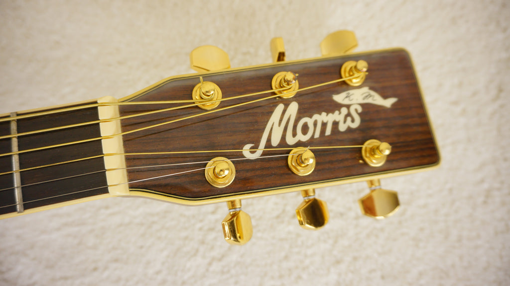 Morris KM-80 Japan Solid Mahogany & Rosewood Acoustic Guitar w/ Hard Case