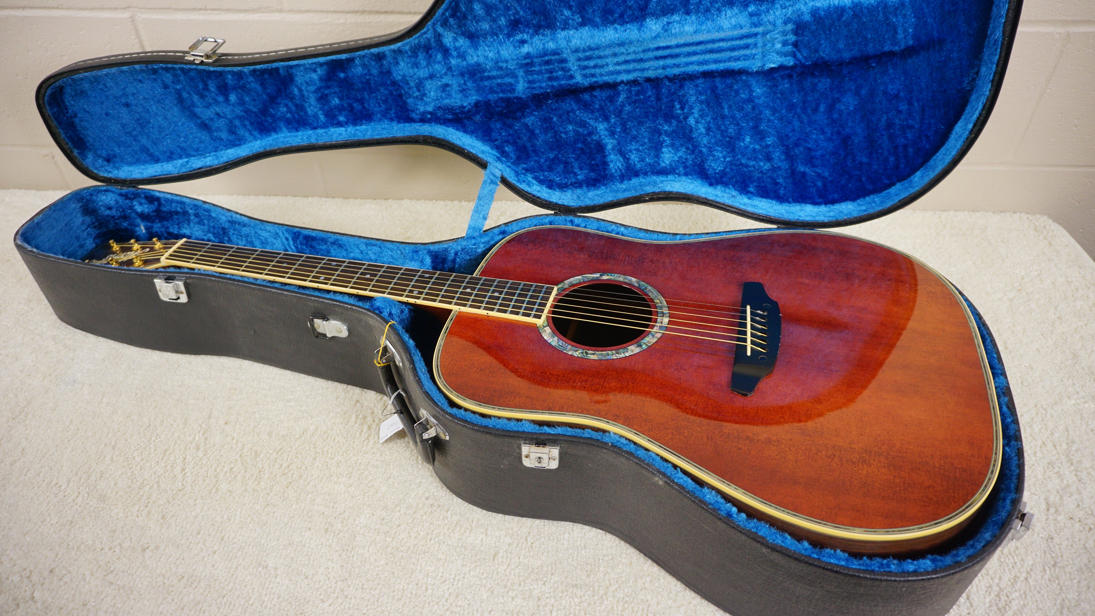 Morris KM-80 Japan Solid Mahogany & Rosewood Acoustic Guitar w/ Hard Case