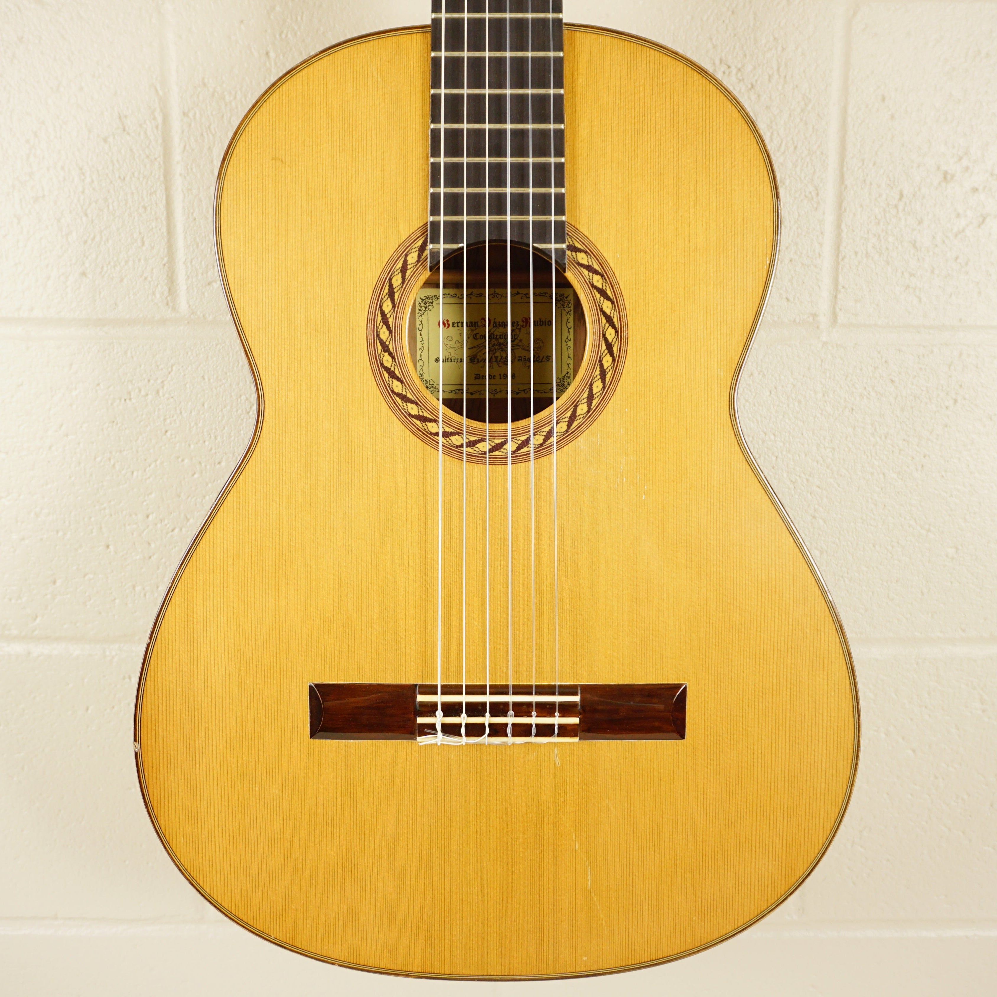 2015 German Vazquez Rubio Estudio Classical Guitar Spruce / Palo Escrito