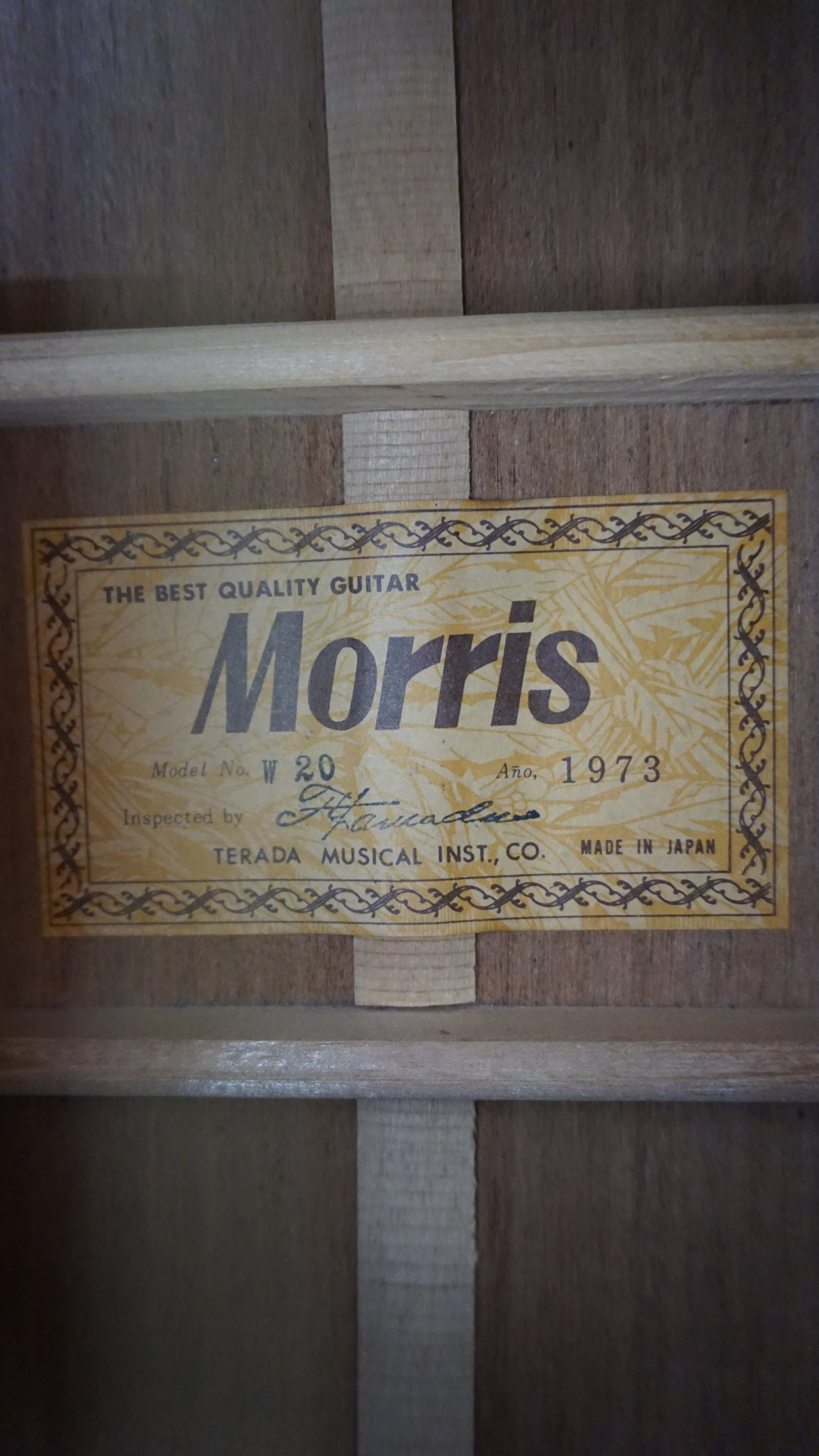 1973 Morris W-20 Terada Vintage MIJ Dreadnought Acoustic