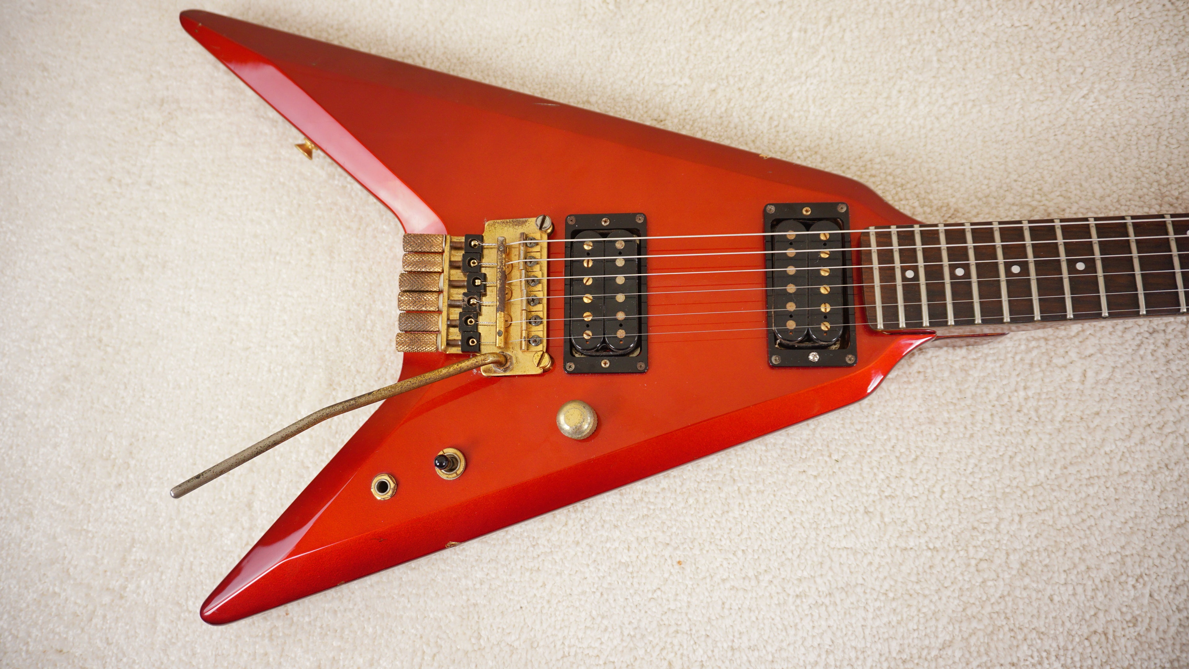 1984 Greco Tusk GTX-55 Ferrari Red MIJ Electric Guitar w/ Original Gig Bag