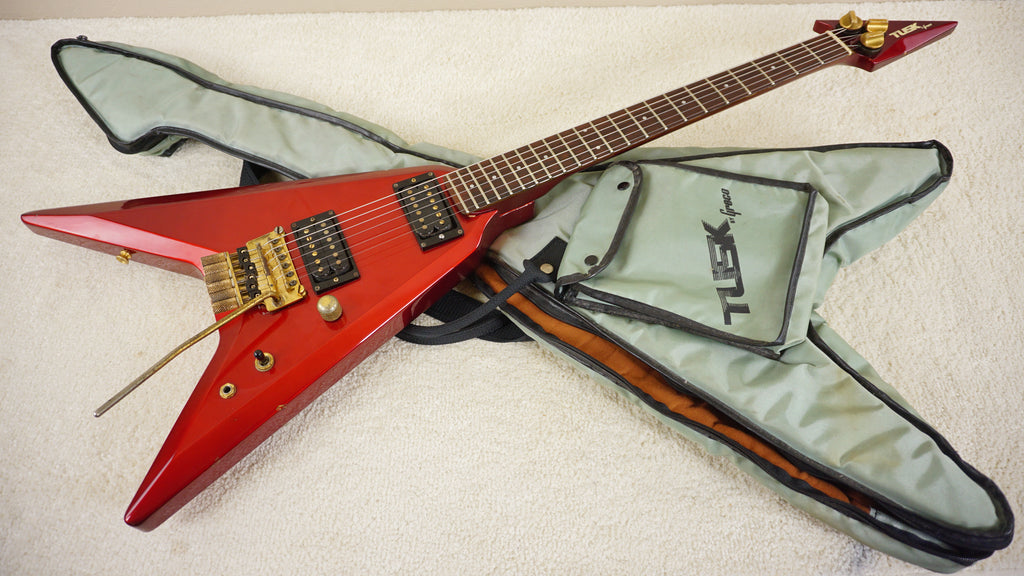 1984 Greco Tusk GTX-55 Ferrari Red MIJ Electric Guitar w/ Original Gig Bag