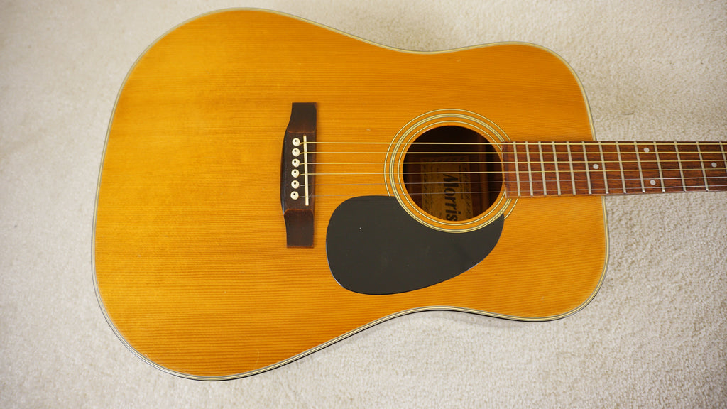 1972 Morris W-15 Vintage MIJ Dreadnought Acoustic Guitar - Natural