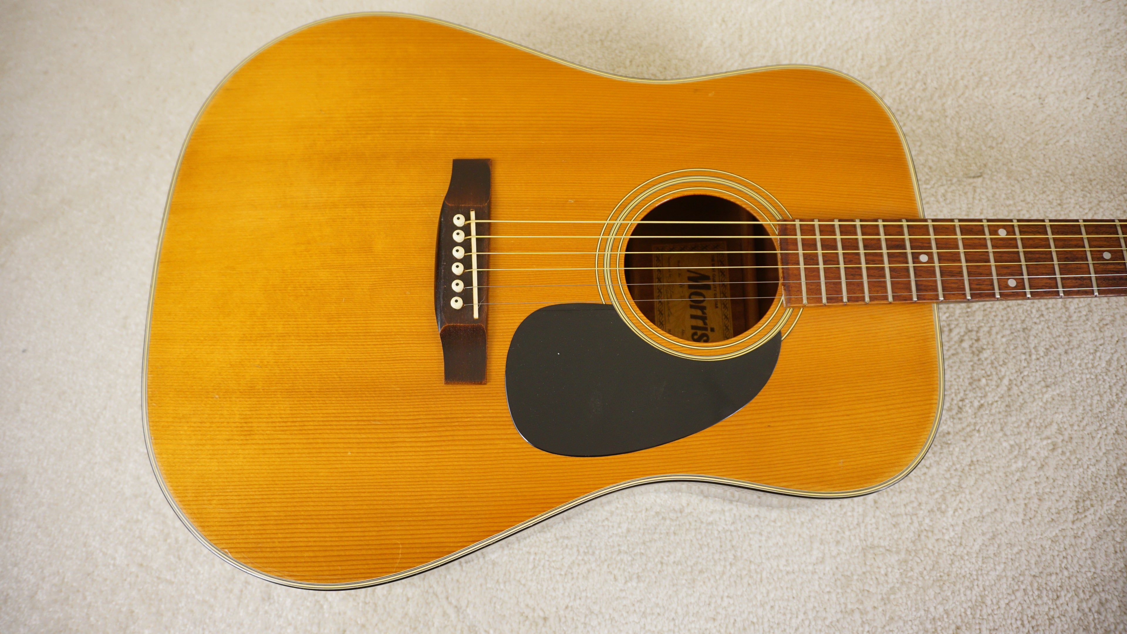 1972 Morris W-15 Vintage MIJ Dreadnought Acoustic Guitar - Natural