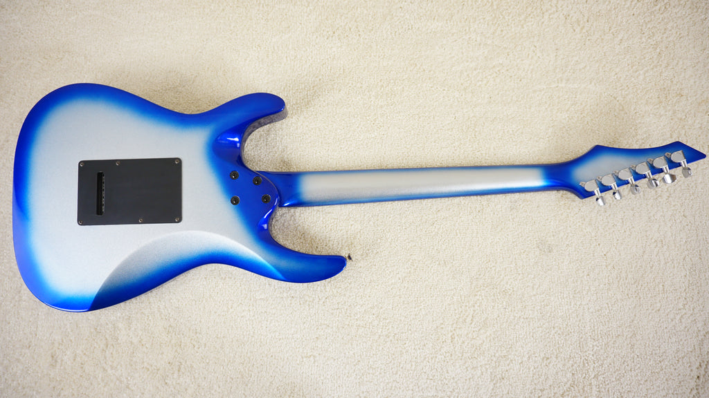 1990s Metal Driver Superstrat Blue Silver Burst HSS Electric Guitar MIJ