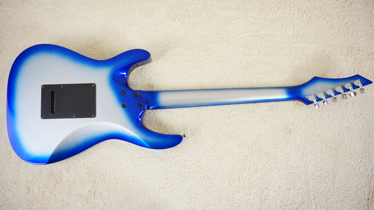 1990s Metal Driver Superstrat Blue Silver Burst HSS Electric Guitar MIJ
