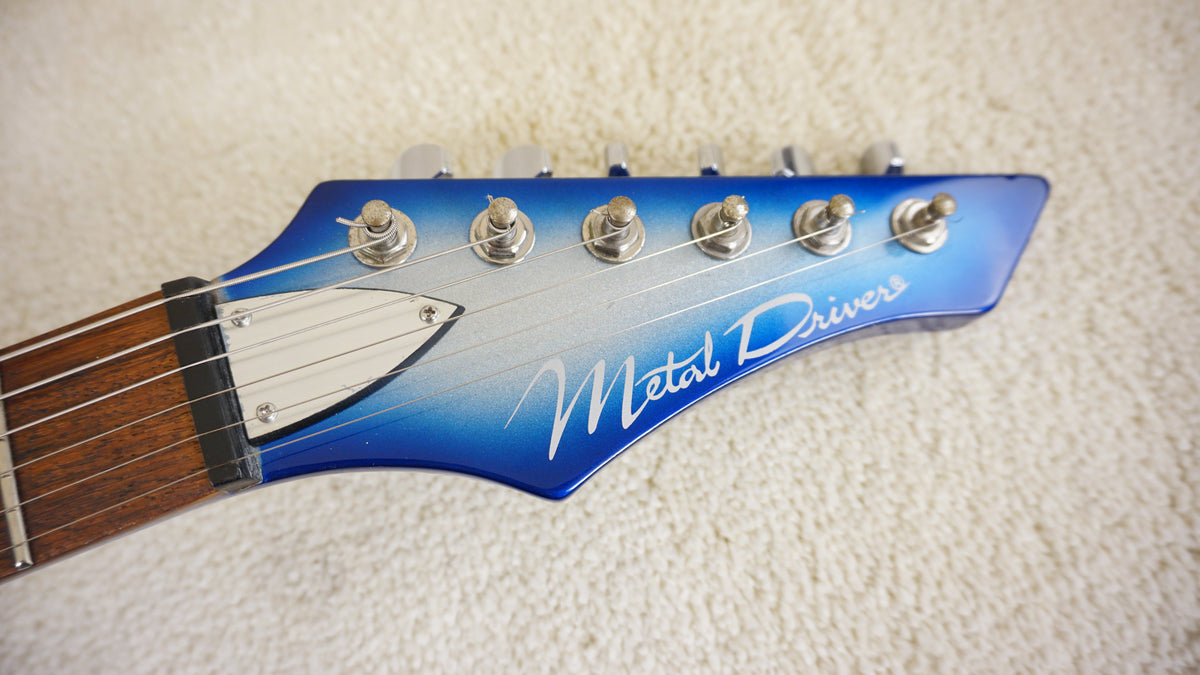 1990s Metal Driver Superstrat Blue Silver Burst HSS Electric Guitar MIJ