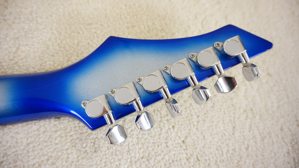 1990s Metal Driver Superstrat Blue Silver Burst HSS Electric Guitar MIJ