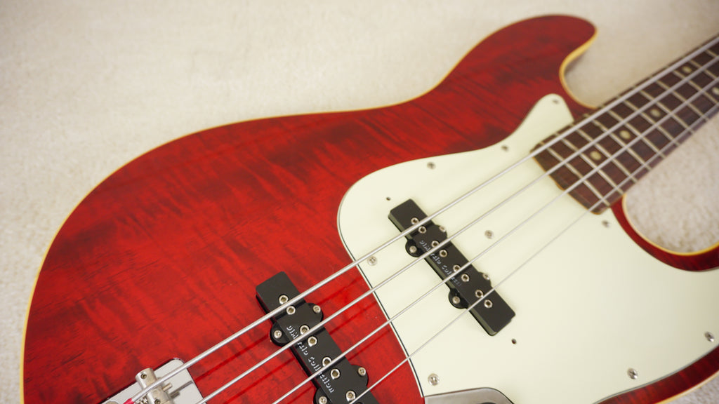 2005-06 Fender Japan AJB-100DMC Aerodyne Jazz Bass Flame Red DMC