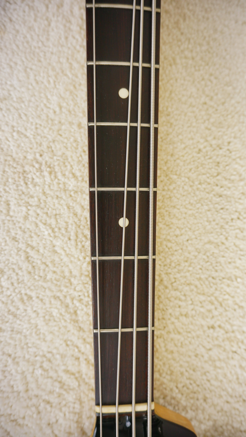 2006-08 Fender Japan AJB-66 Aerodyne Jazz Bass Black Matching Headstock
