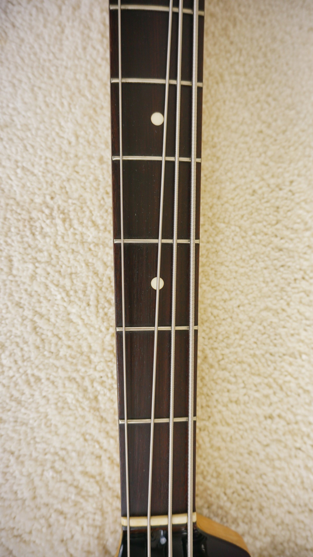 2006-08 Fender Japan AJB-66 Aerodyne Jazz Bass Black Matching Headstock