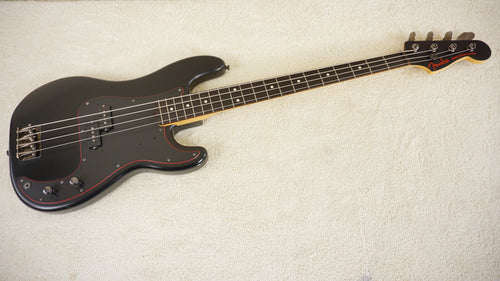 2020 Fender Japan Limited Noir Precision Bass Matching Headstock - Satin Black