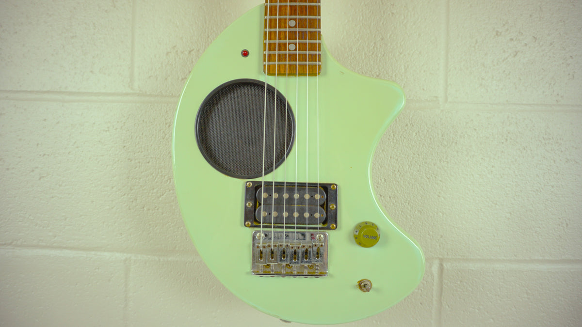 Fernandes ZO-3 Mint Green Travel Guitar w / Built-in Speaker
