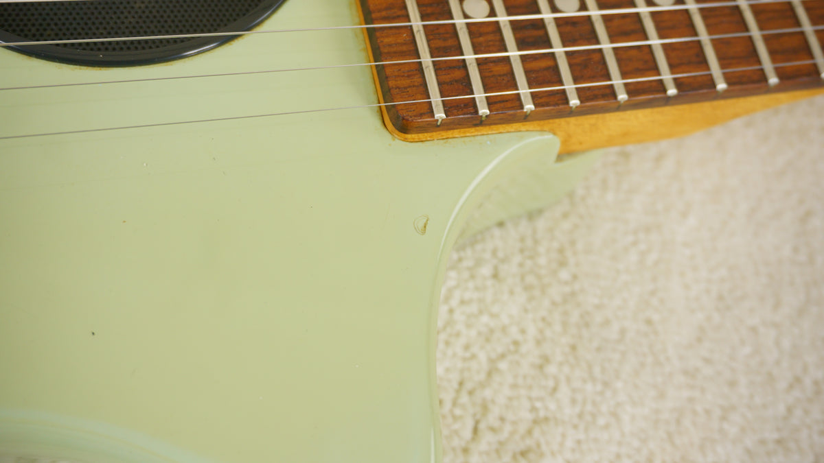 Fernandes ZO-3 Mint Green Travel Guitar w / Built-in Speaker