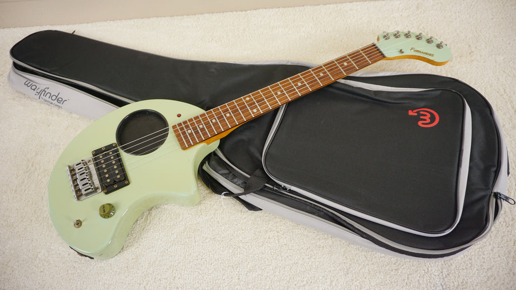 Fernandes ZO-3 Mint Green Travel Guitar w / Built-in Speaker