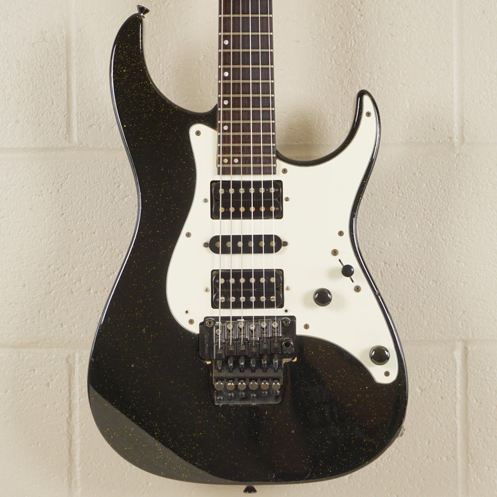 Moon Katze HSH Superstrat 1980s Black Gold Sparkle PGM MIJ