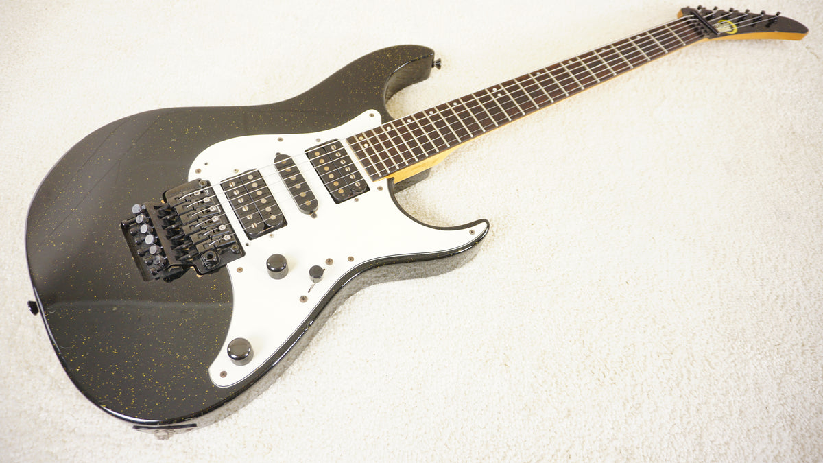 Moon Katze HSH Superstrat 1980s Black Gold Sparkle PGM MIJ