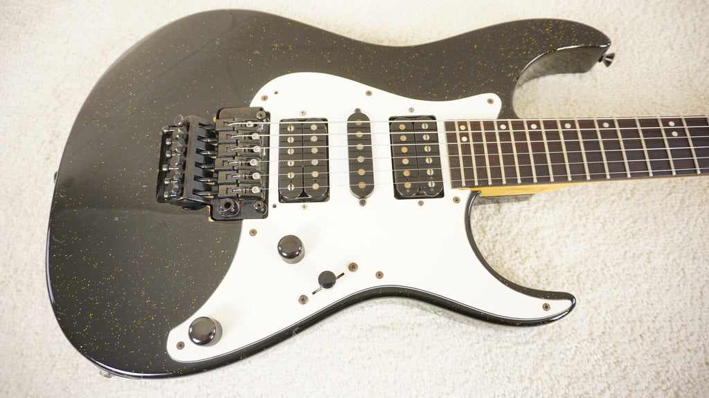 Moon Katze HSH Superstrat 1980s Black Gold Sparkle PGM MIJ