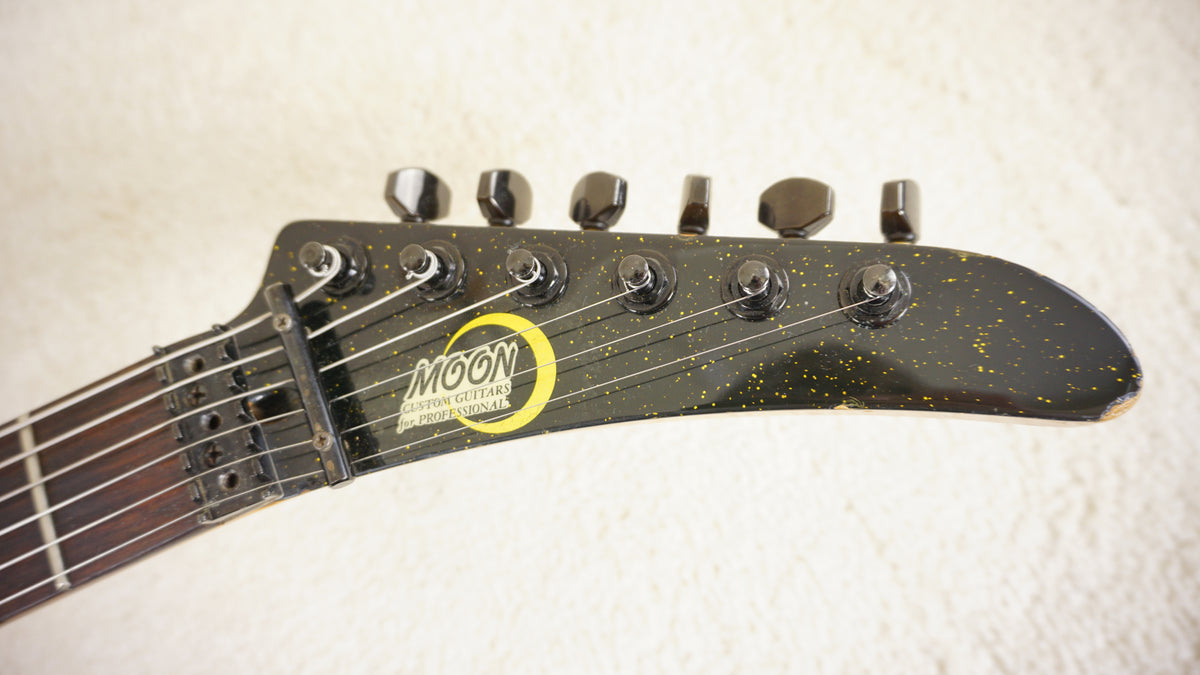 Moon Katze HSH Superstrat 1980s Black Gold Sparkle PGM MIJ