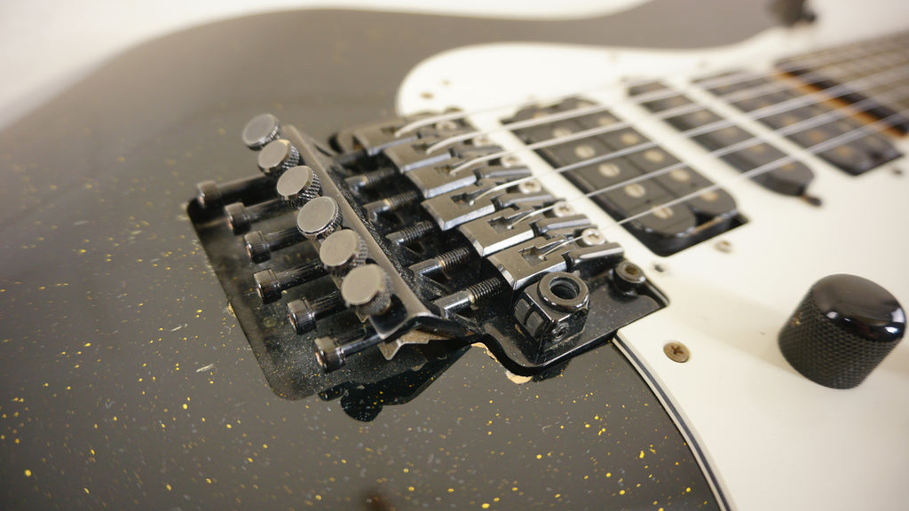 Moon Katze HSH Superstrat 1980s Black Gold Sparkle PGM MIJ