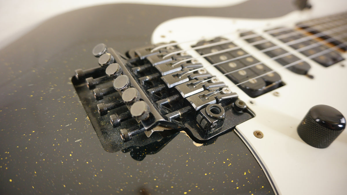 Moon Katze HSH Superstrat 1980s Black Gold Sparkle PGM MIJ