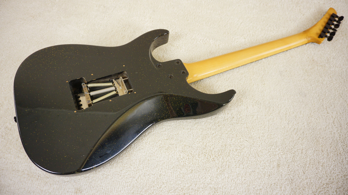 Moon Katze HSH Superstrat 1980s Black Gold Sparkle PGM MIJ