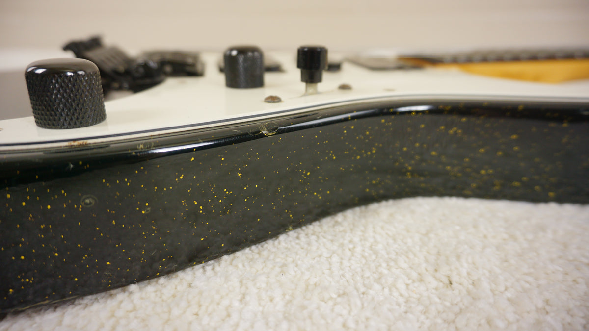 Moon Katze HSH Superstrat 1980s Black Gold Sparkle PGM MIJ