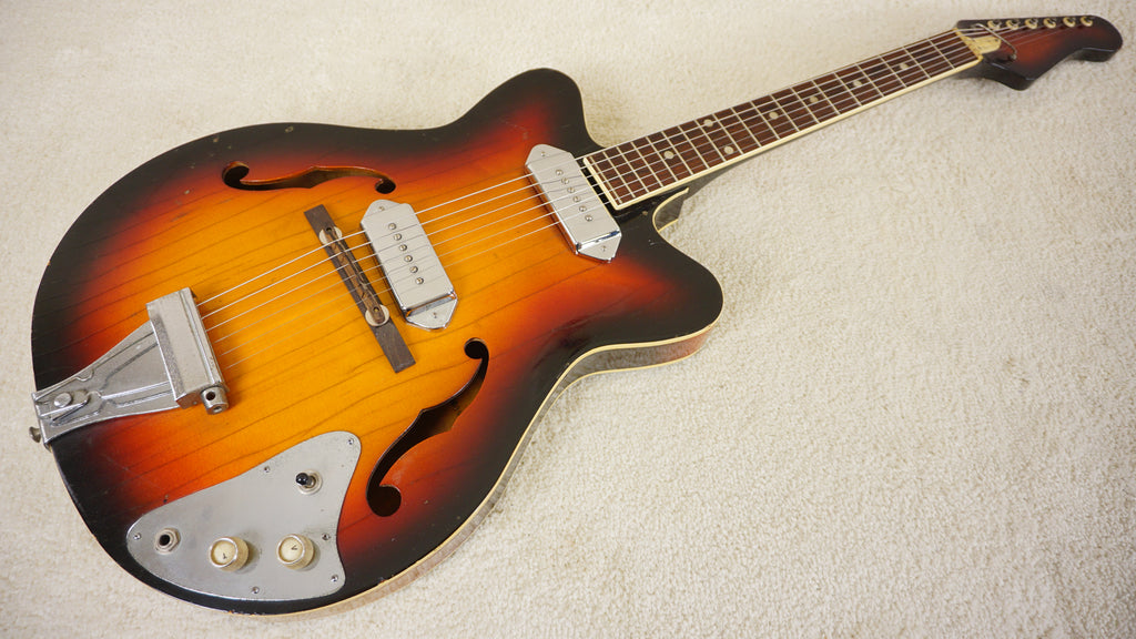 Vintage 1960s Kawai Thinline Hollowbody Sunburst MIJ Teisco Era Player