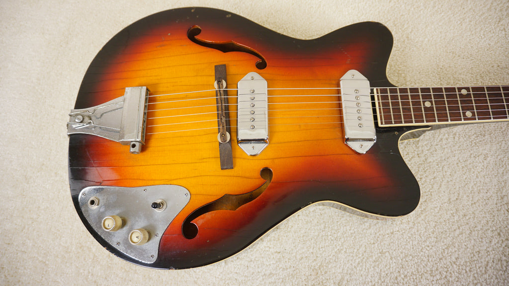 Vintage 1960s Kawai Thinline Hollowbody Sunburst MIJ Teisco Era Player