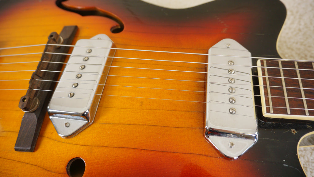 Vintage 1960s Kawai Thinline Hollowbody Sunburst MIJ Teisco Era Player