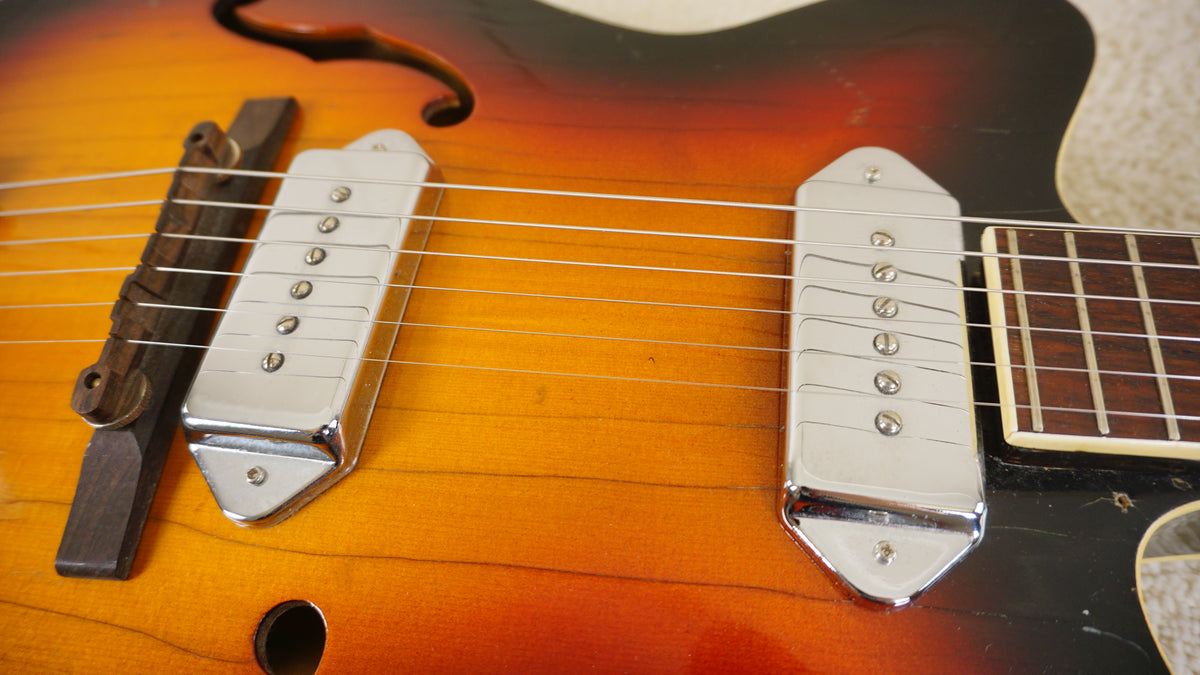 Vintage 1960s Kawai Thinline Hollowbody Sunburst MIJ Teisco Era Player