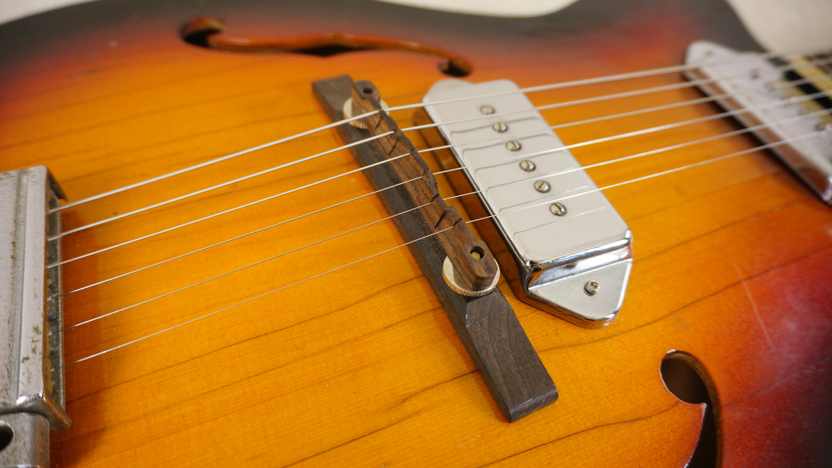 Vintage 1960s Kawai Thinline Hollowbody Sunburst MIJ Teisco Era Player