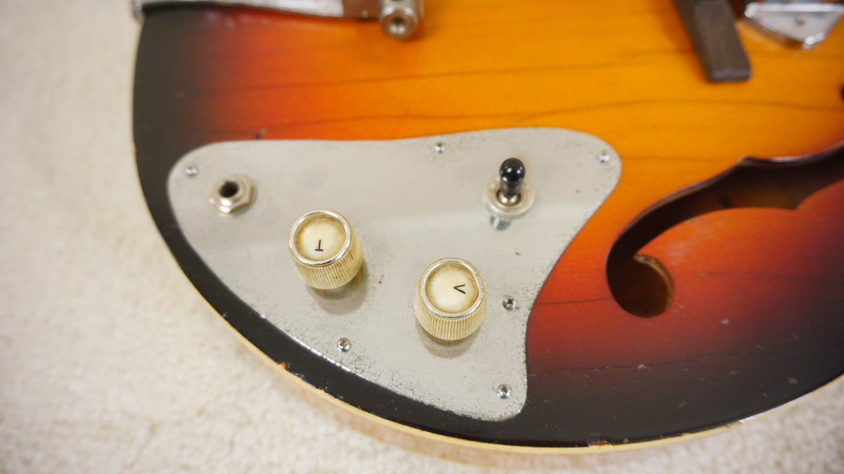 Vintage 1960s Kawai Thinline Hollowbody Sunburst MIJ Teisco Era Player