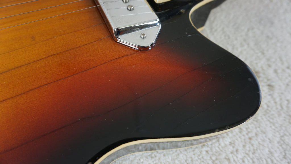 Vintage 1960s Kawai Thinline Hollowbody Sunburst MIJ Teisco Era Player