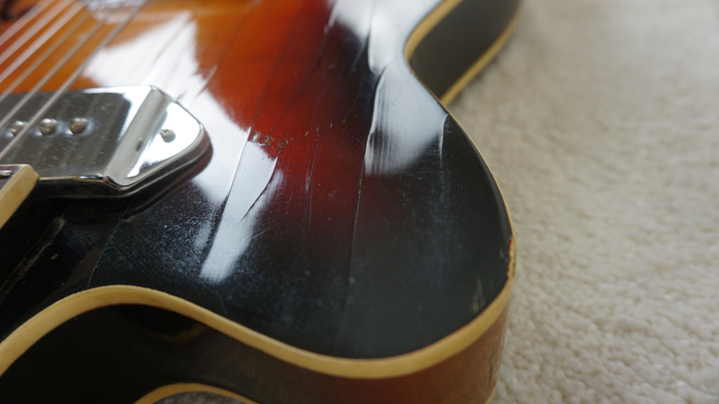 Vintage 1960s Kawai Thinline Hollowbody Sunburst MIJ Teisco Era Player