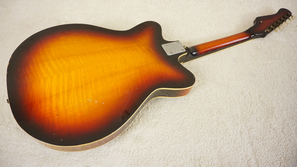 Vintage 1960s Kawai Thinline Hollowbody Sunburst MIJ Teisco Era Player