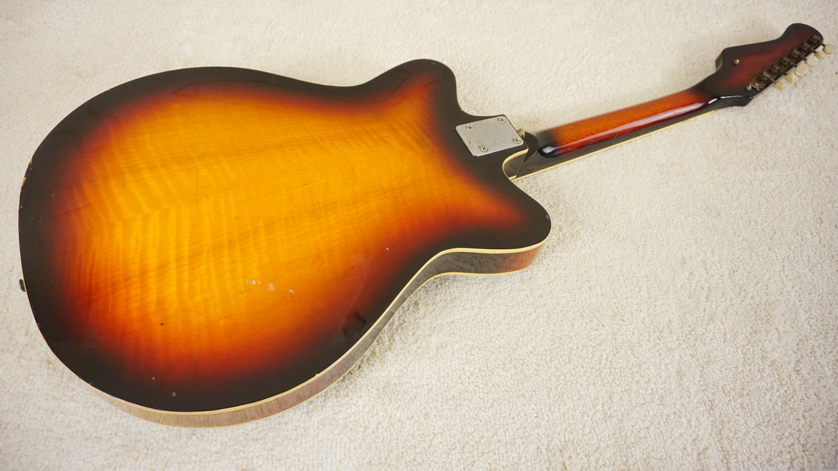 Vintage 1960s Kawai Thinline Hollowbody Sunburst MIJ Teisco Era Player